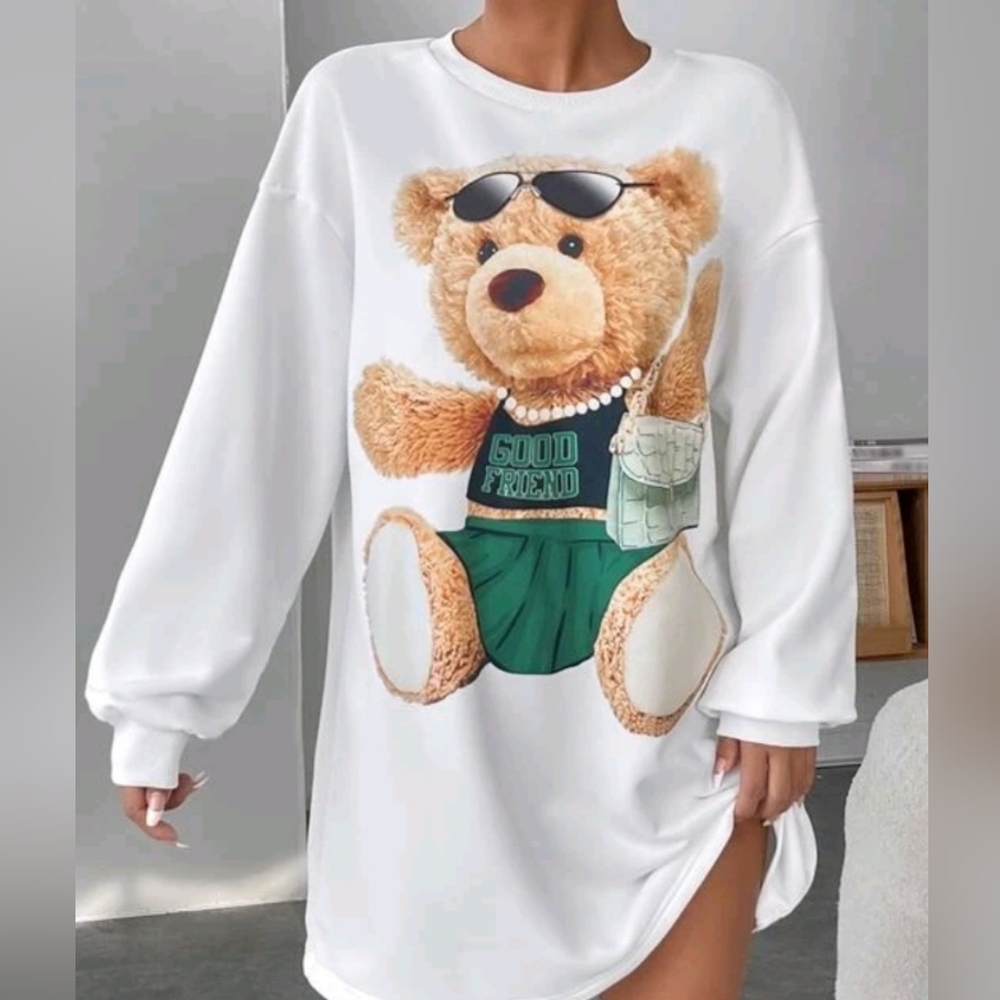 Bear sweatshirt dress